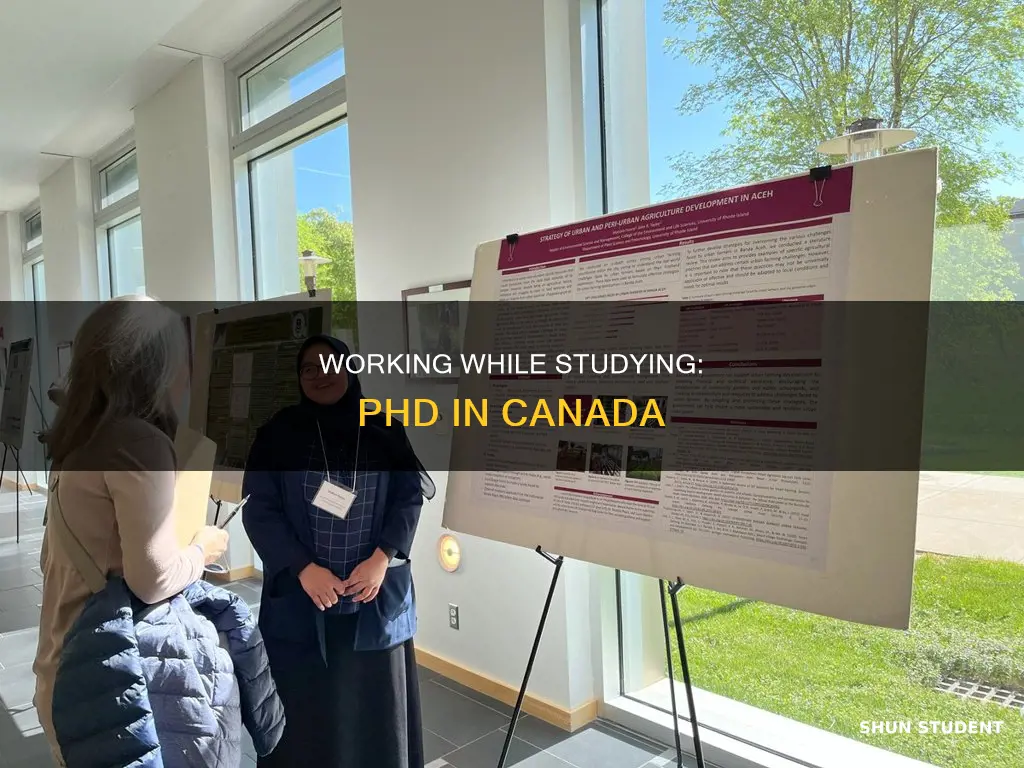 can international students work while doing phd in canada