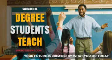 Can Masters Students Teach? Exploring Qualifications and Classroom Roles