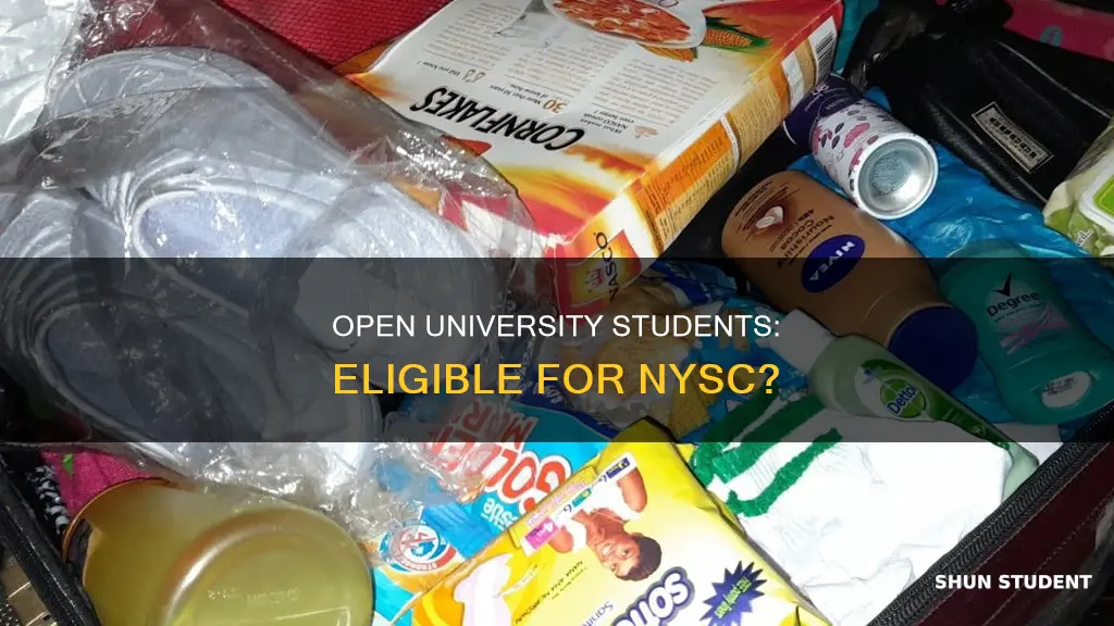 can national open university student go for nysc