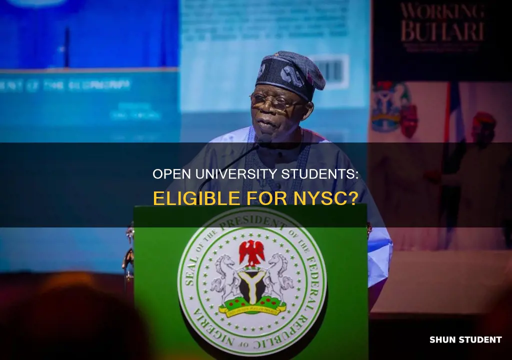 can national open university student go for nysc