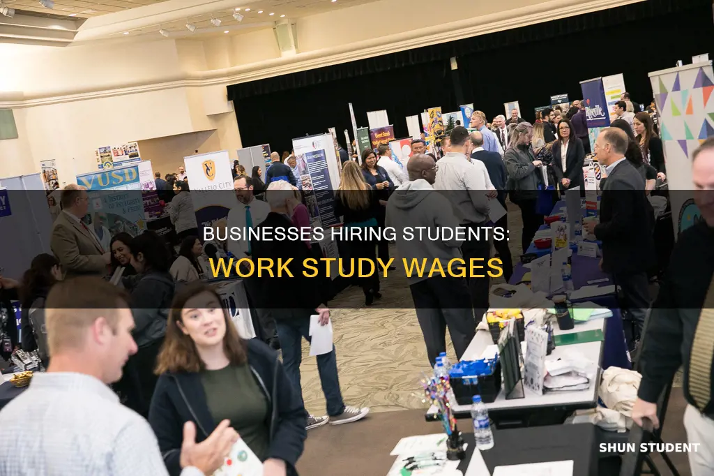 can regular businesses pay students work study
