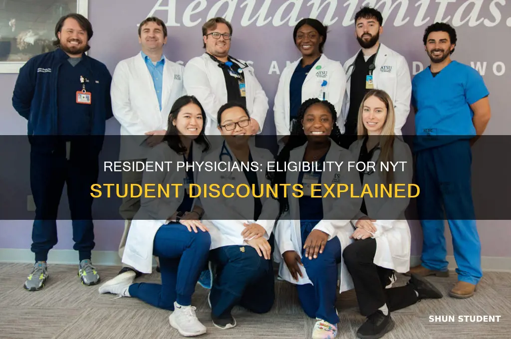 can resident physicians get student discounts on new york times