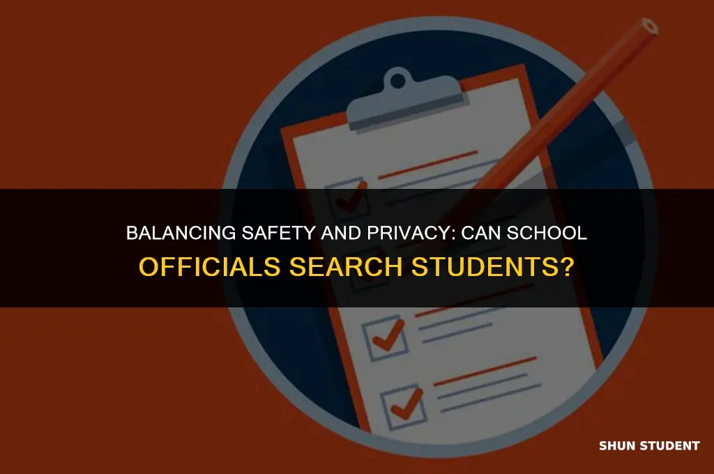 can school officials search students