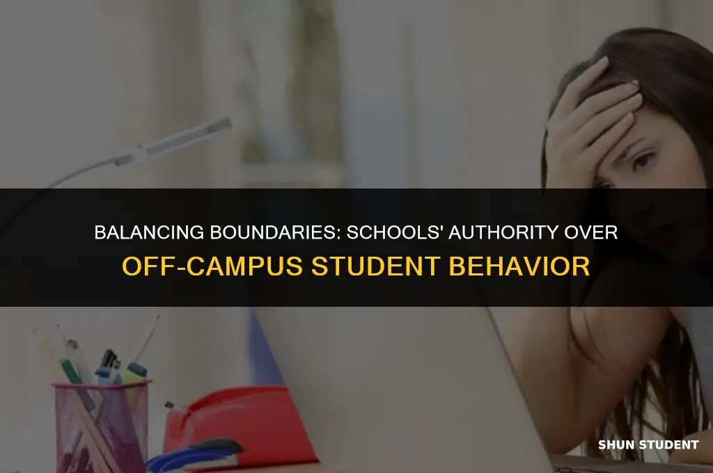 can schools punish students for off campus behavior