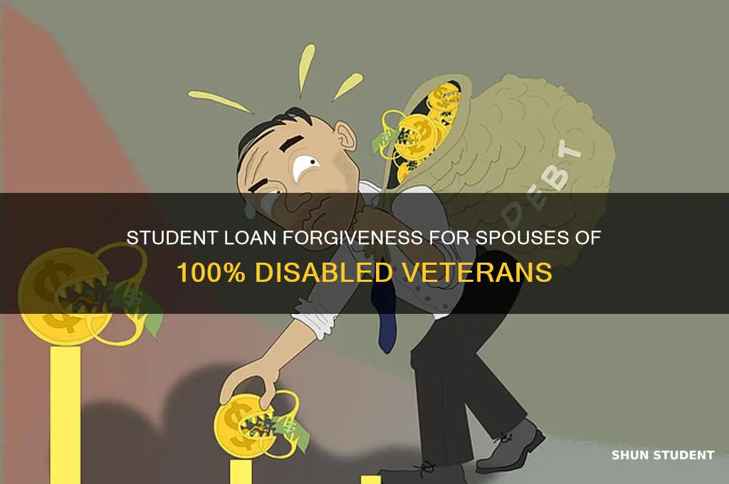 can spouses of 100 disabled veterans get student loan forgiveness