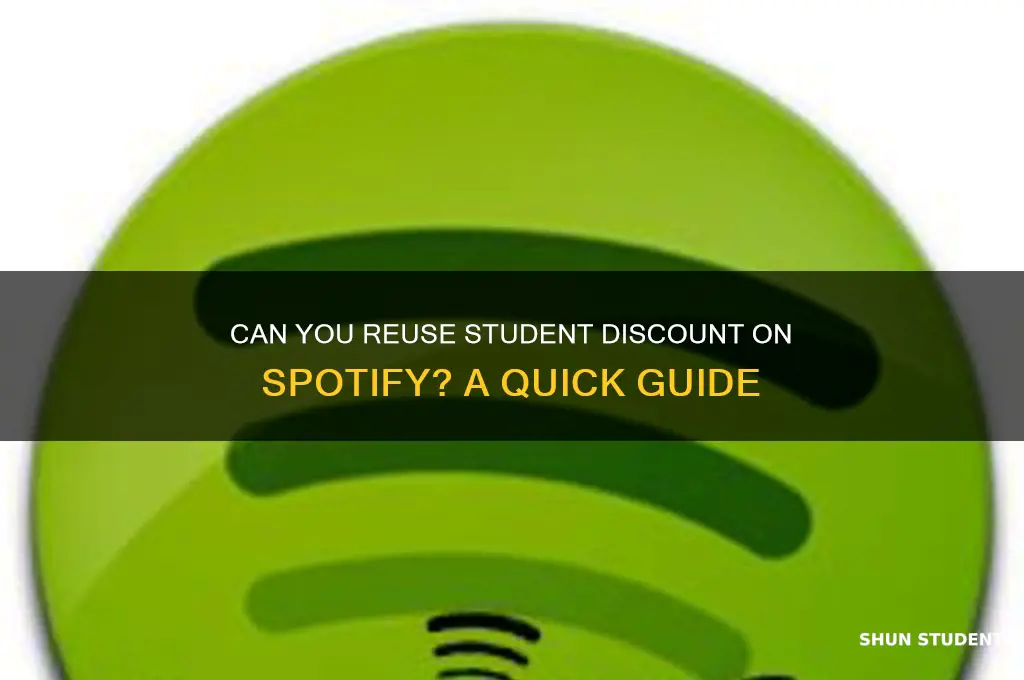 can student discount be use more than once spotify