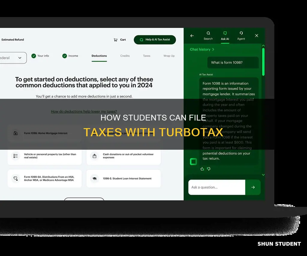 can student pay taxes with turbotax