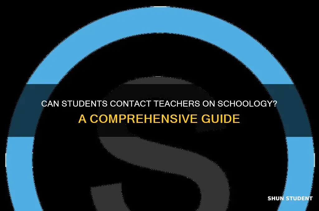 can students contact teacher on schoology