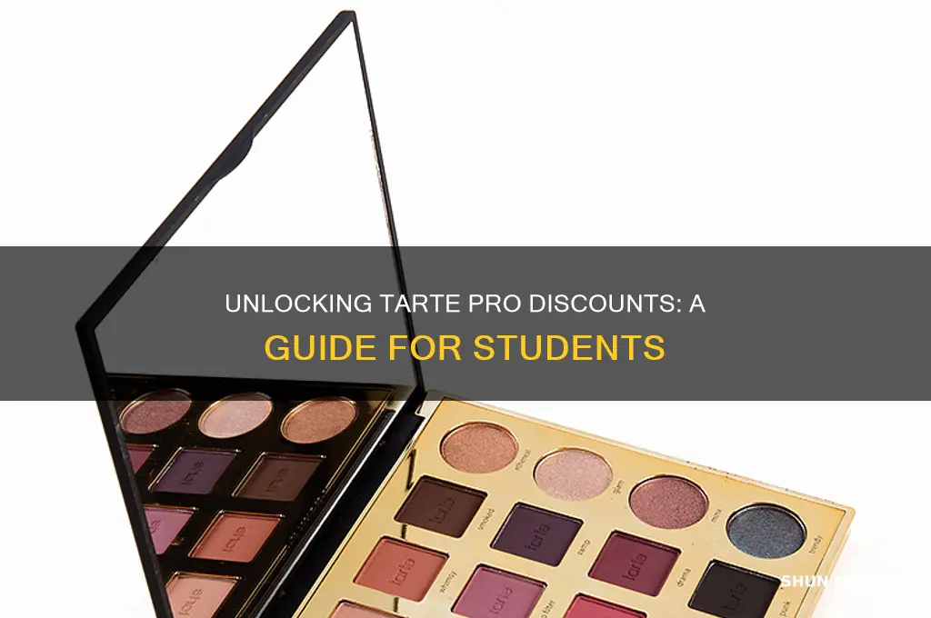 can students get tarte pro discount