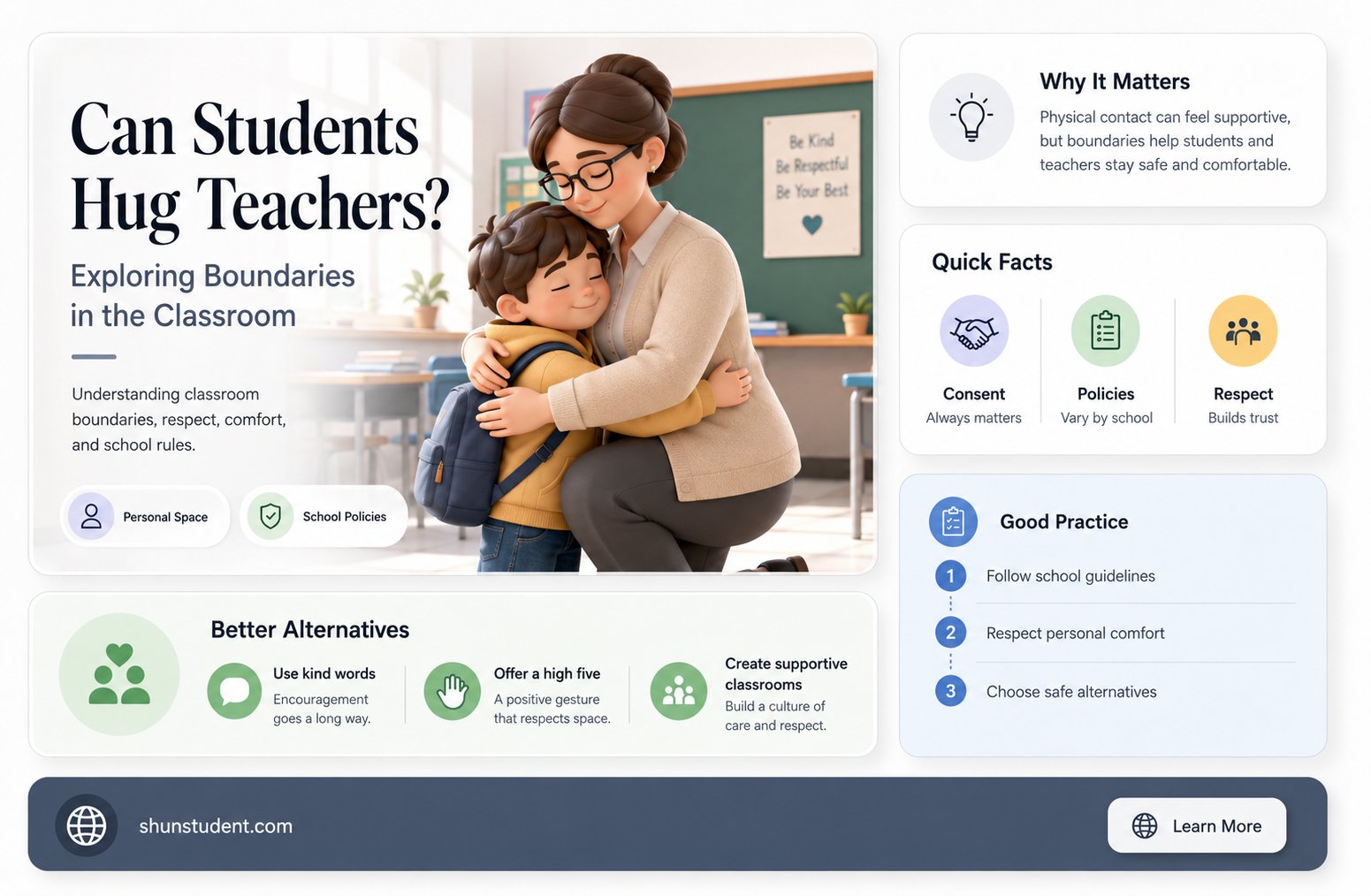 can a student hug a teacher