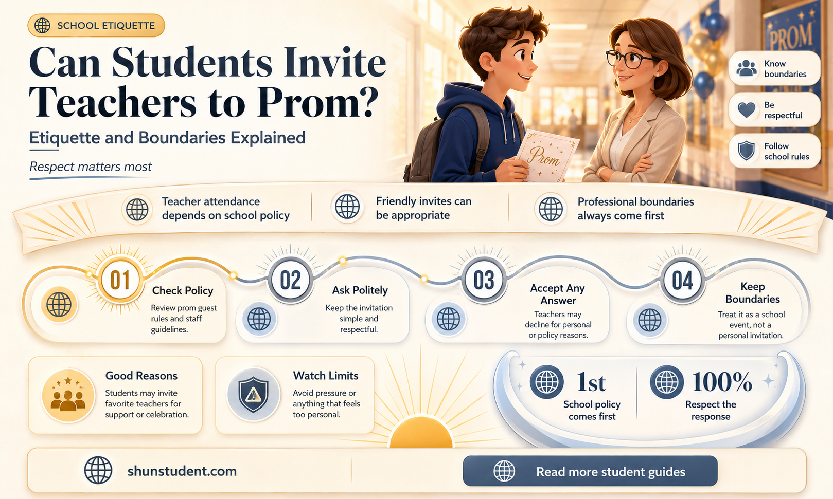 can a student ask a teacher to prom