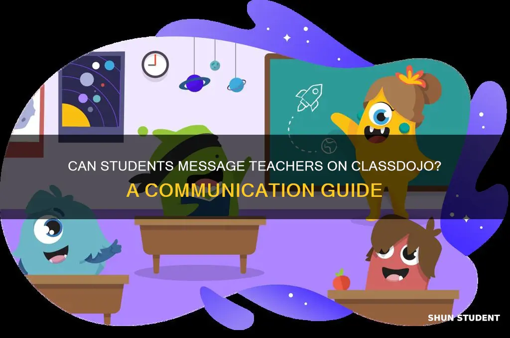 can students message teacher on class dojo