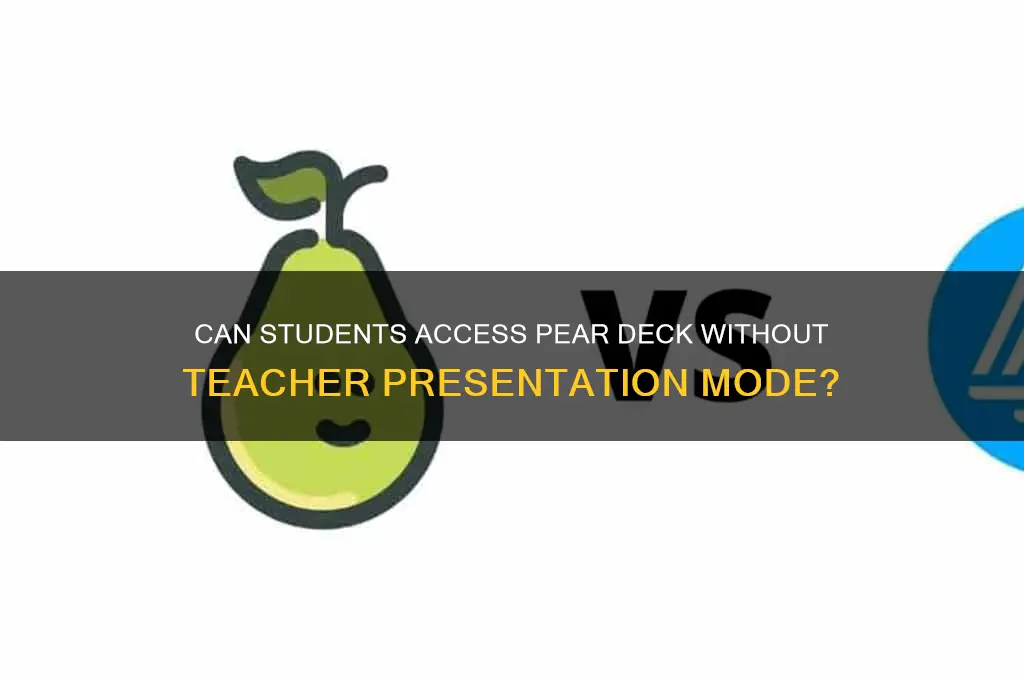 can students view peardeck when teacher is not presenting