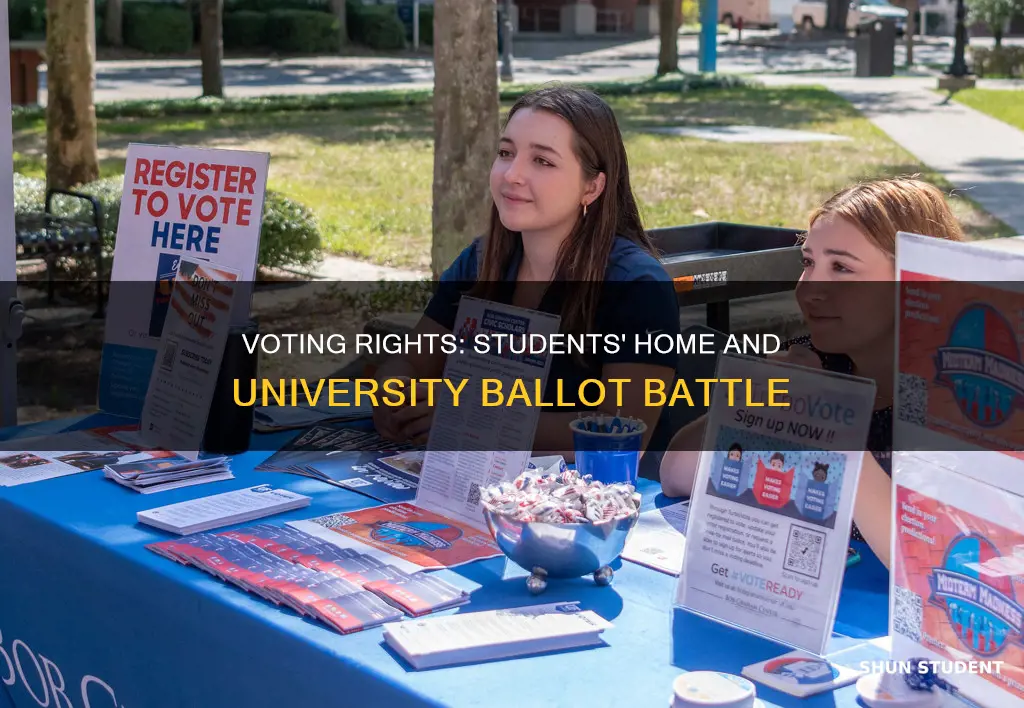 can students vote at home and university