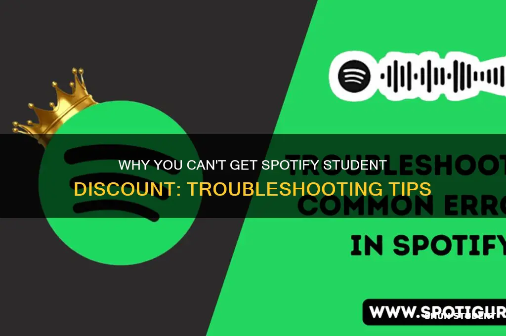 can t get spotify student discount