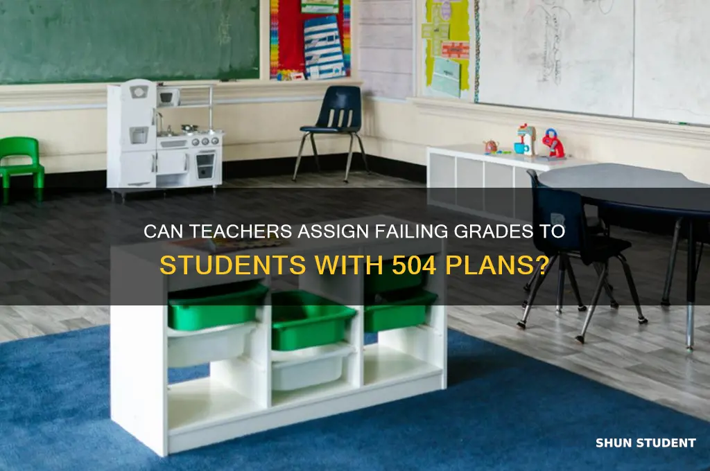 can teacher give failing grades to students receiving 504 accommodations