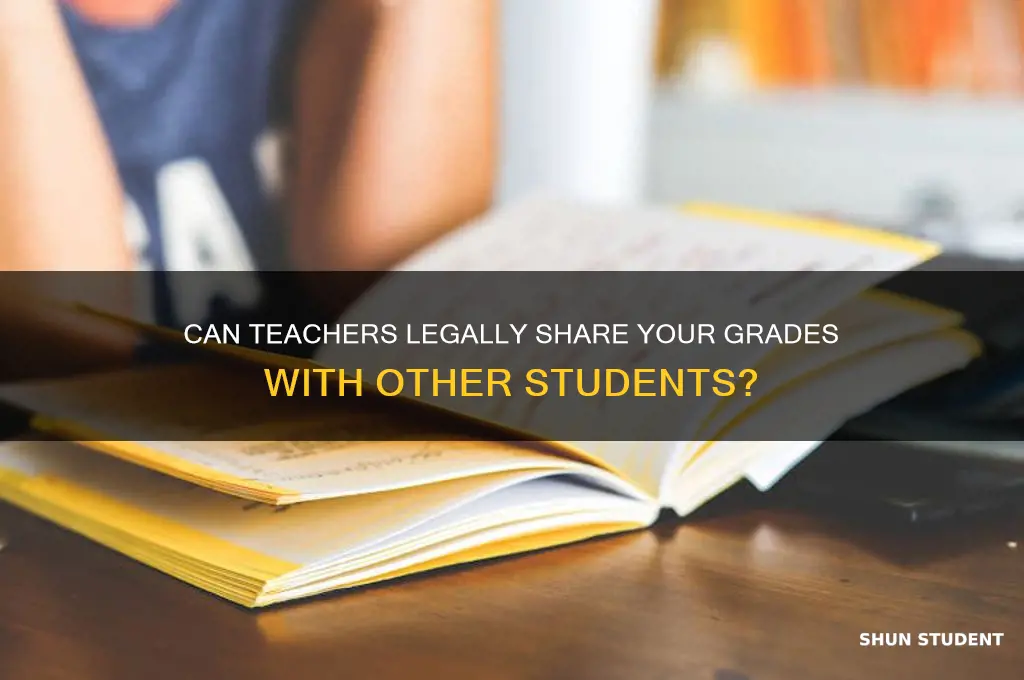 can teacher legally distribute your grade to other students