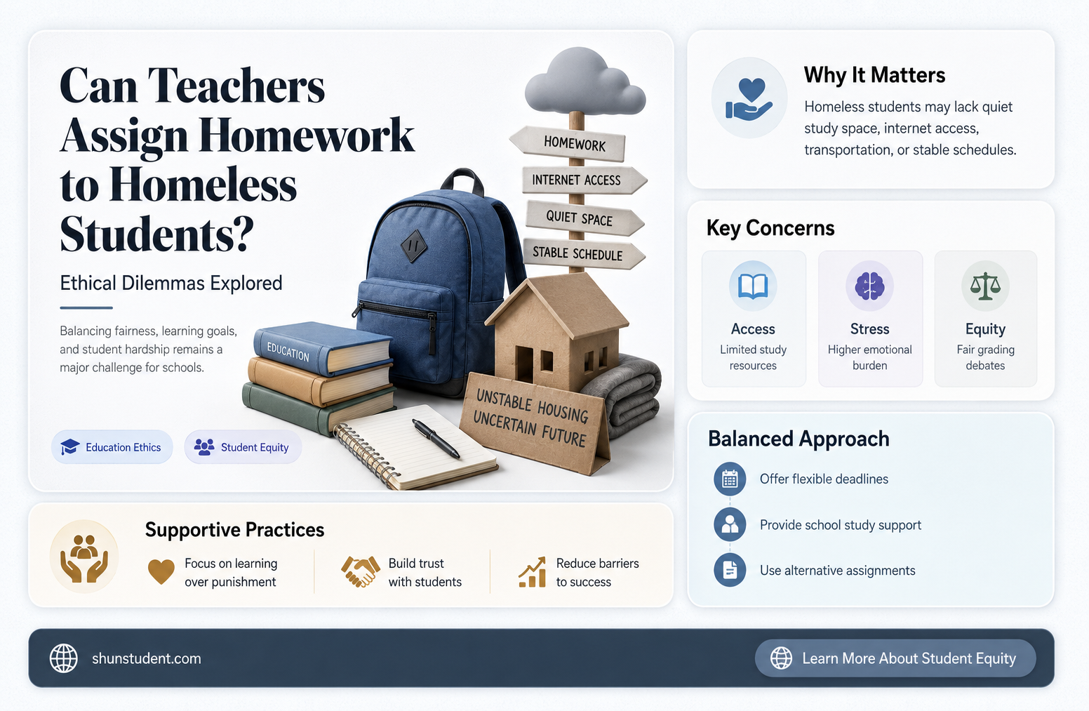 can a teacher give a homeless student homework
