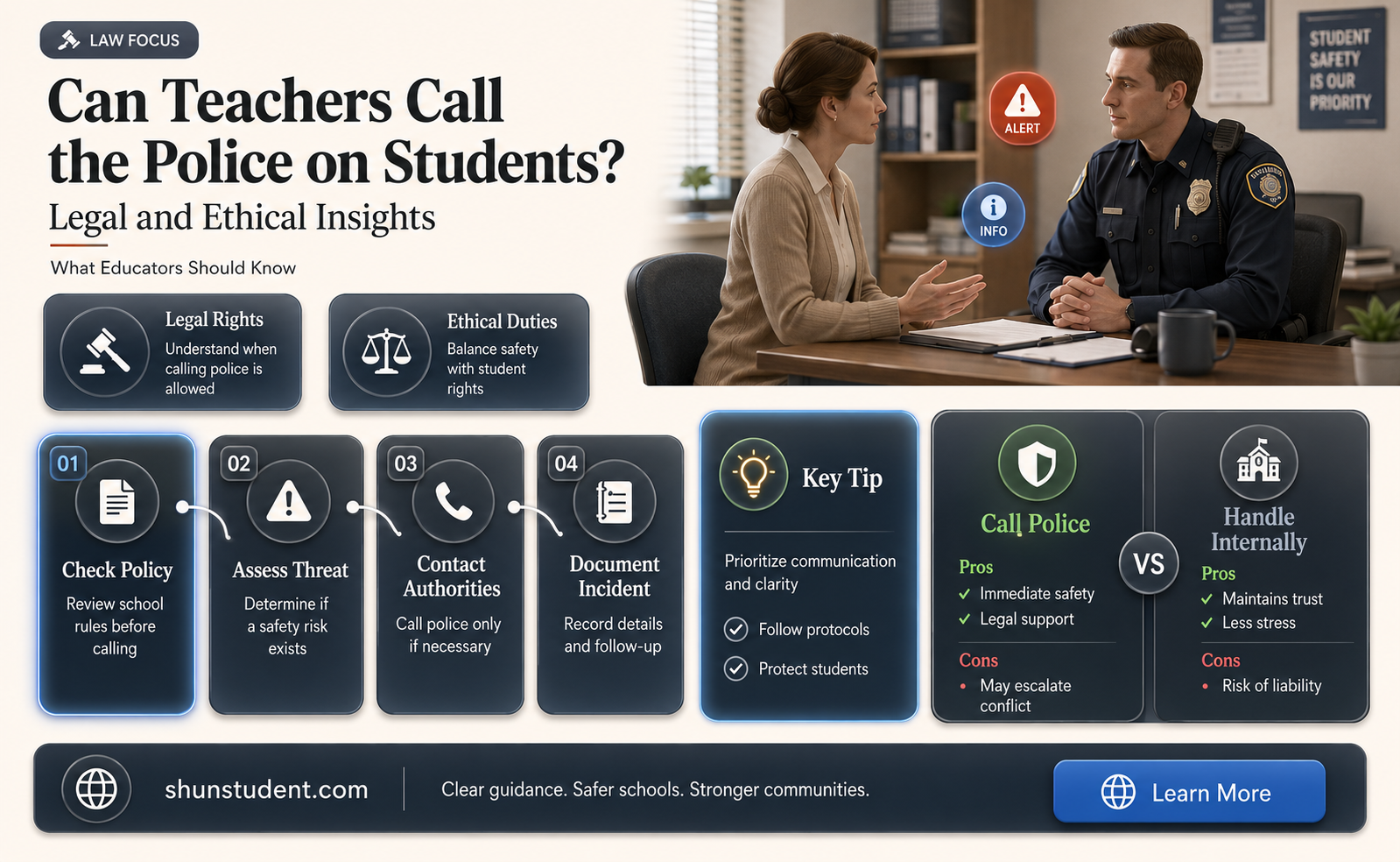 can a teacher call the police on a student