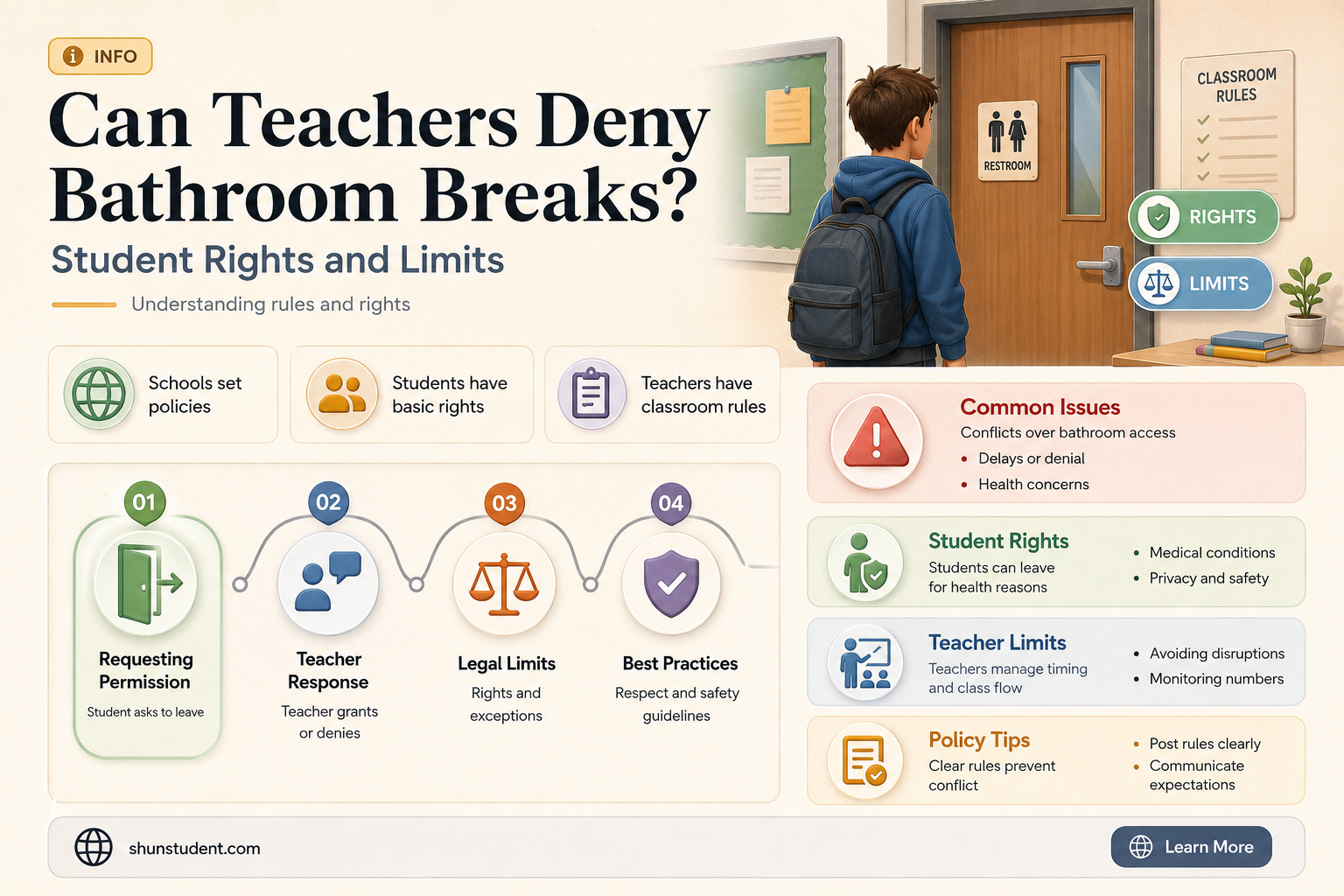can a teacher deny a student the bathroom