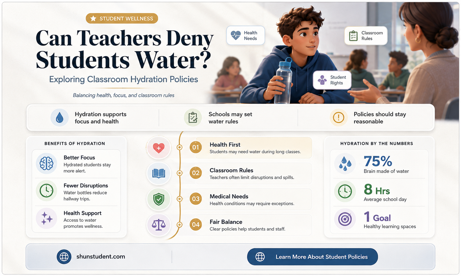 can a teacher deny a student water