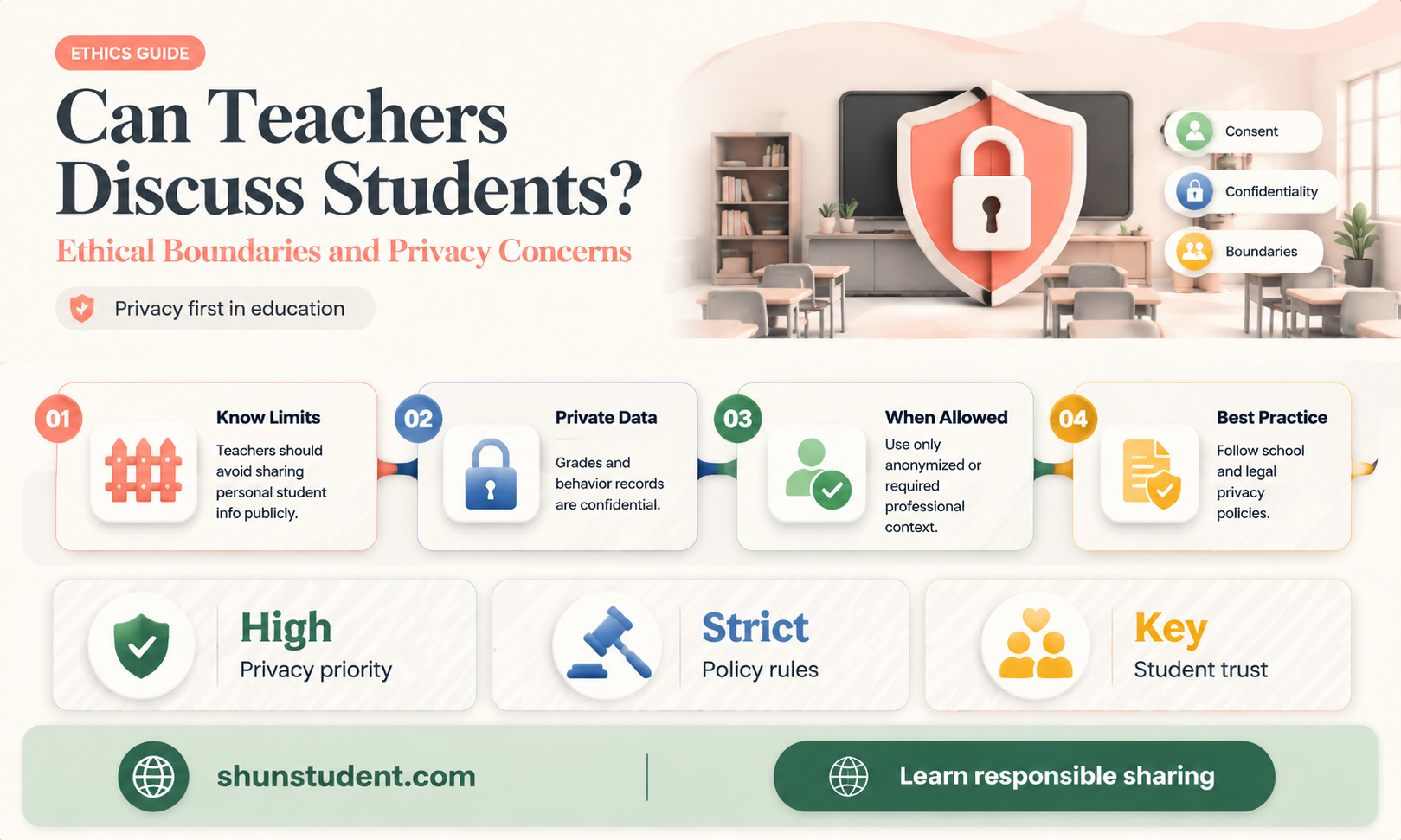 can a teacher talk about another student