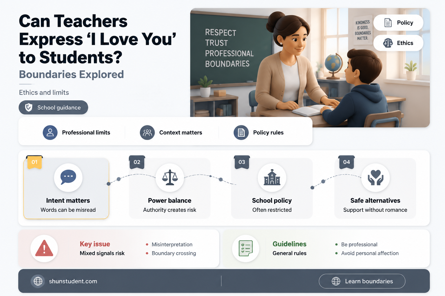 can a teacher say i love you to a student