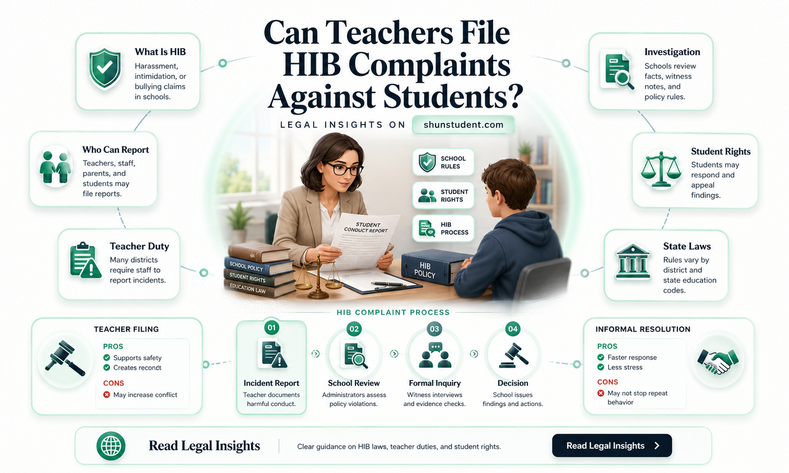 can a teacher file a hib against a student