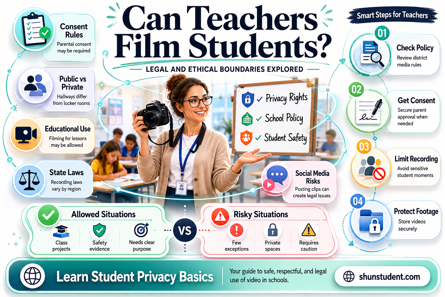 can a teacher film students