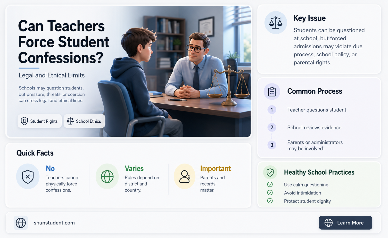 can a teacher force a student to tell something