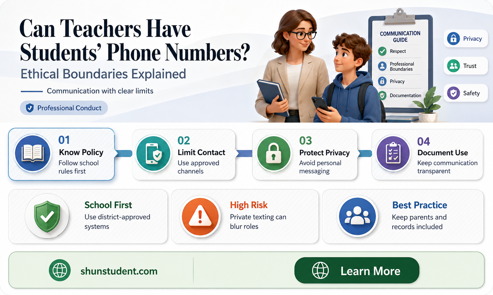 can a teacher have a students number