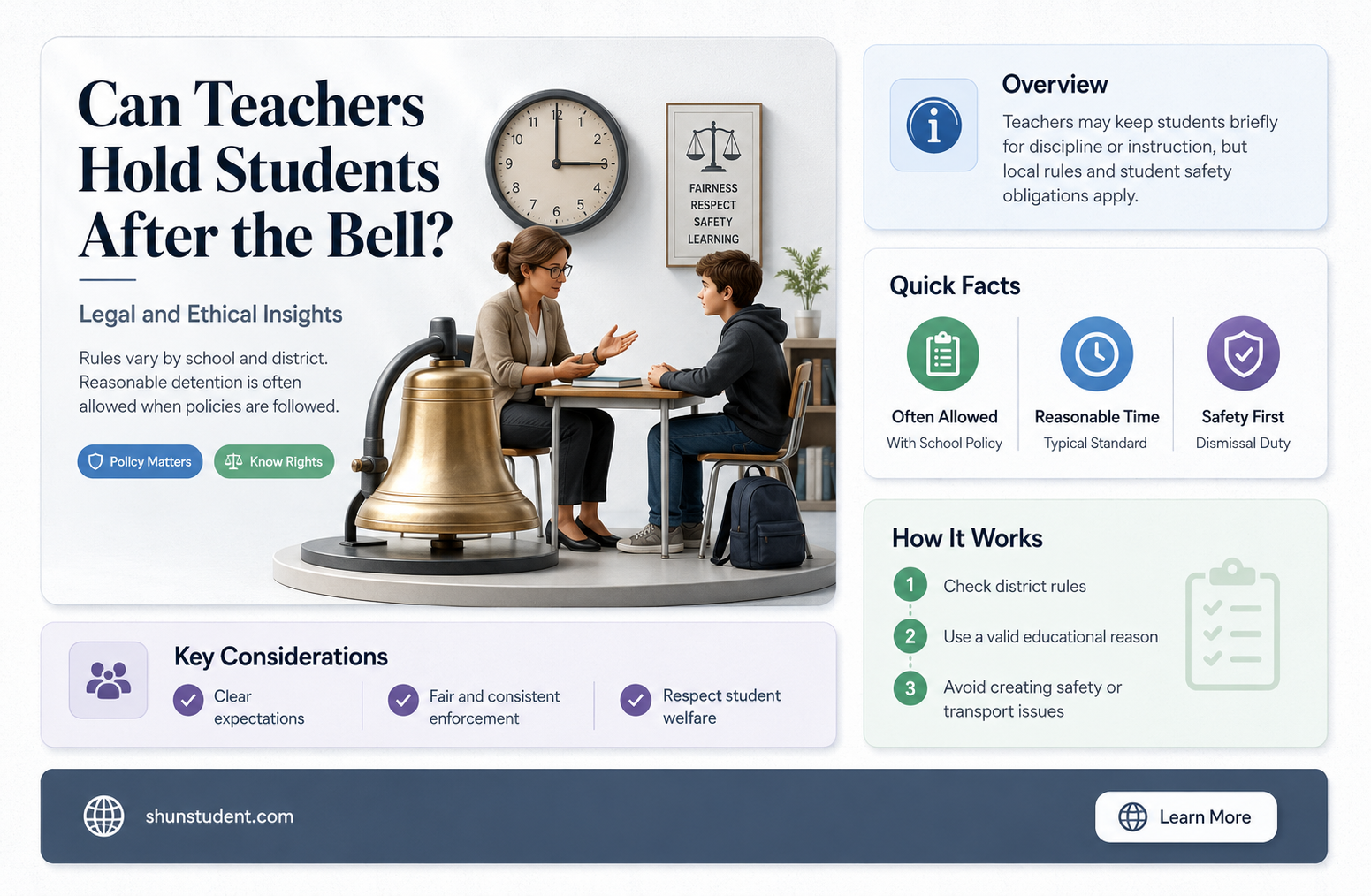 can a teacher hold a student after the bell