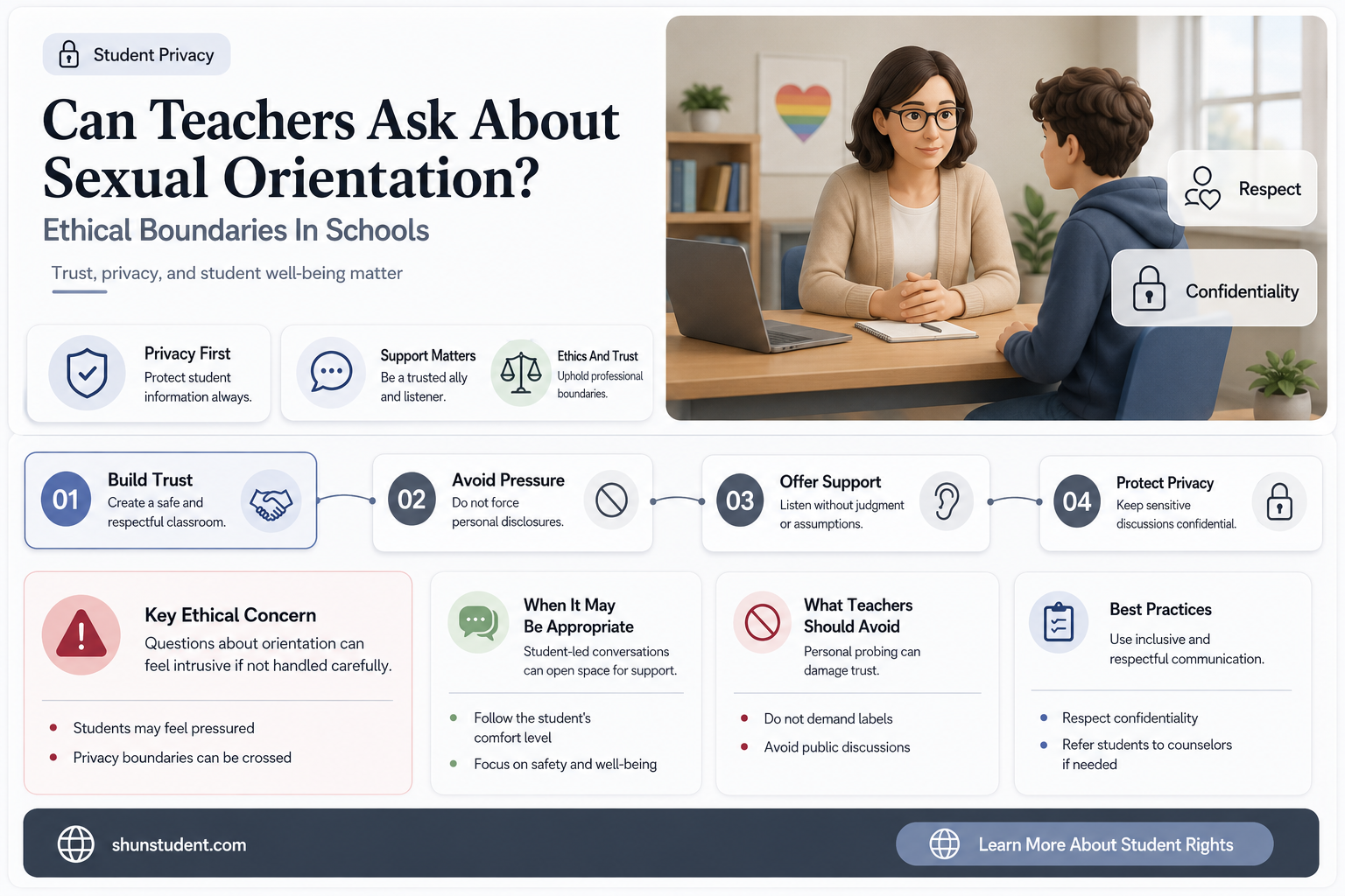 can a teacher ask a student about sexual orientation