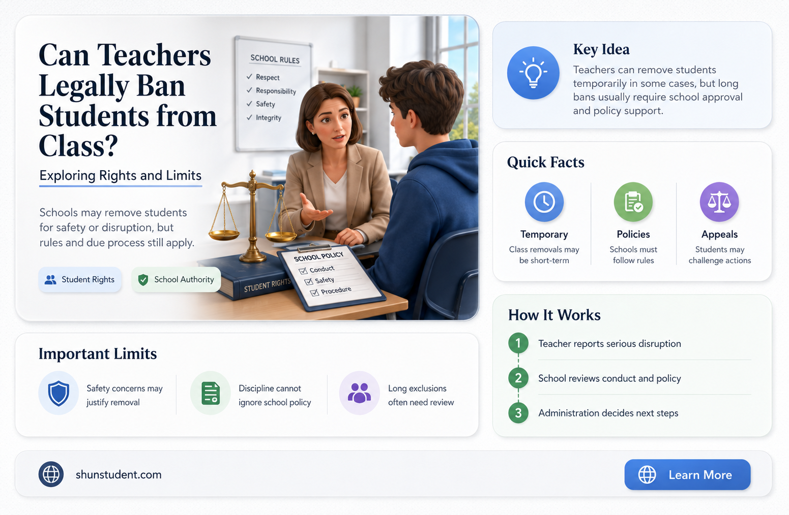can a teacher ban a student from class