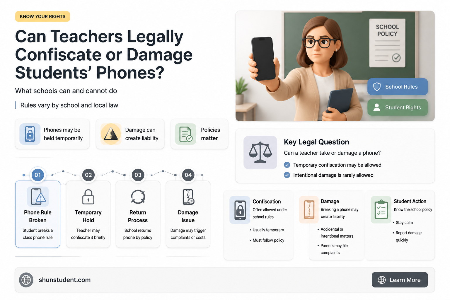 can a teacher break a students phonr