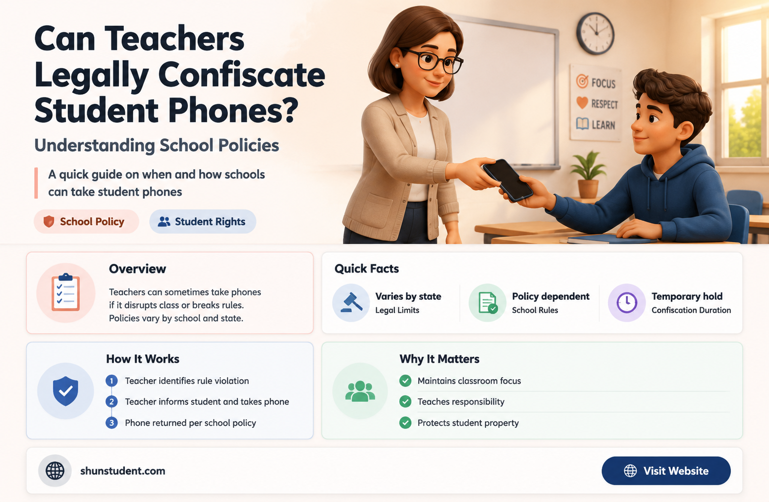 can a teacher legally take a students phone