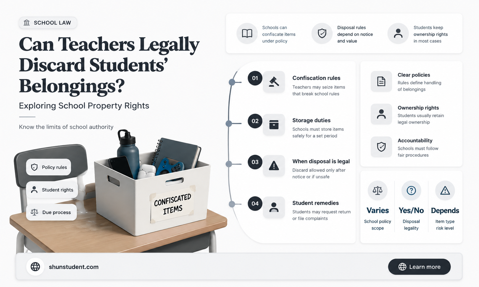 can a teacher throw away another student