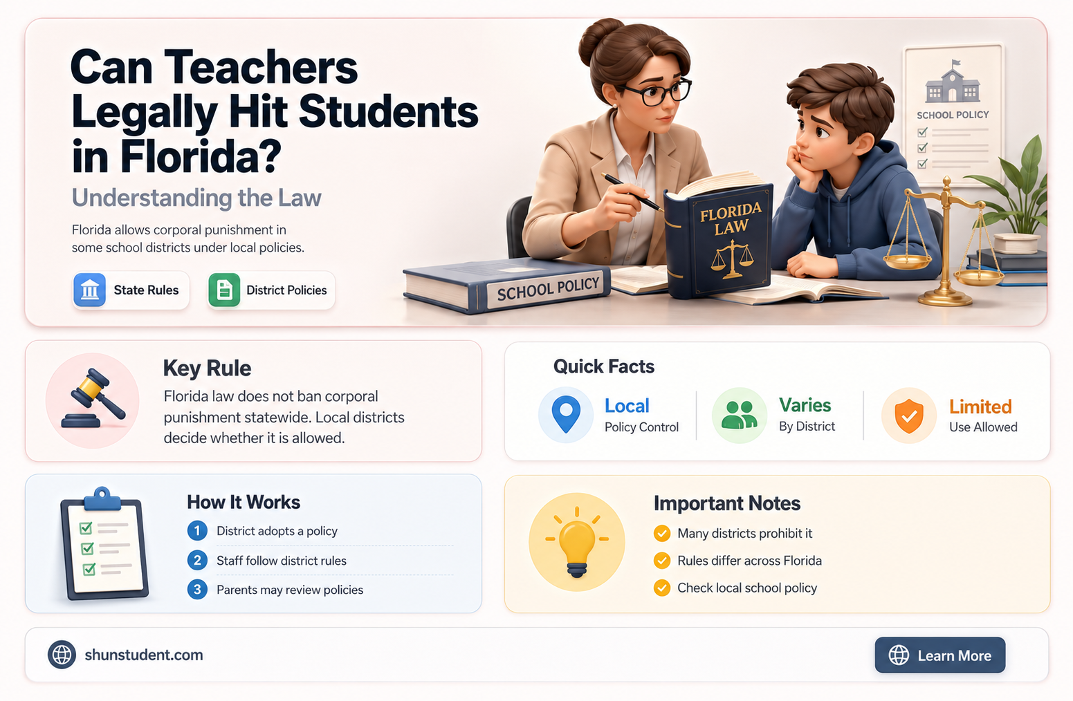 can a teacher hit a student in florida