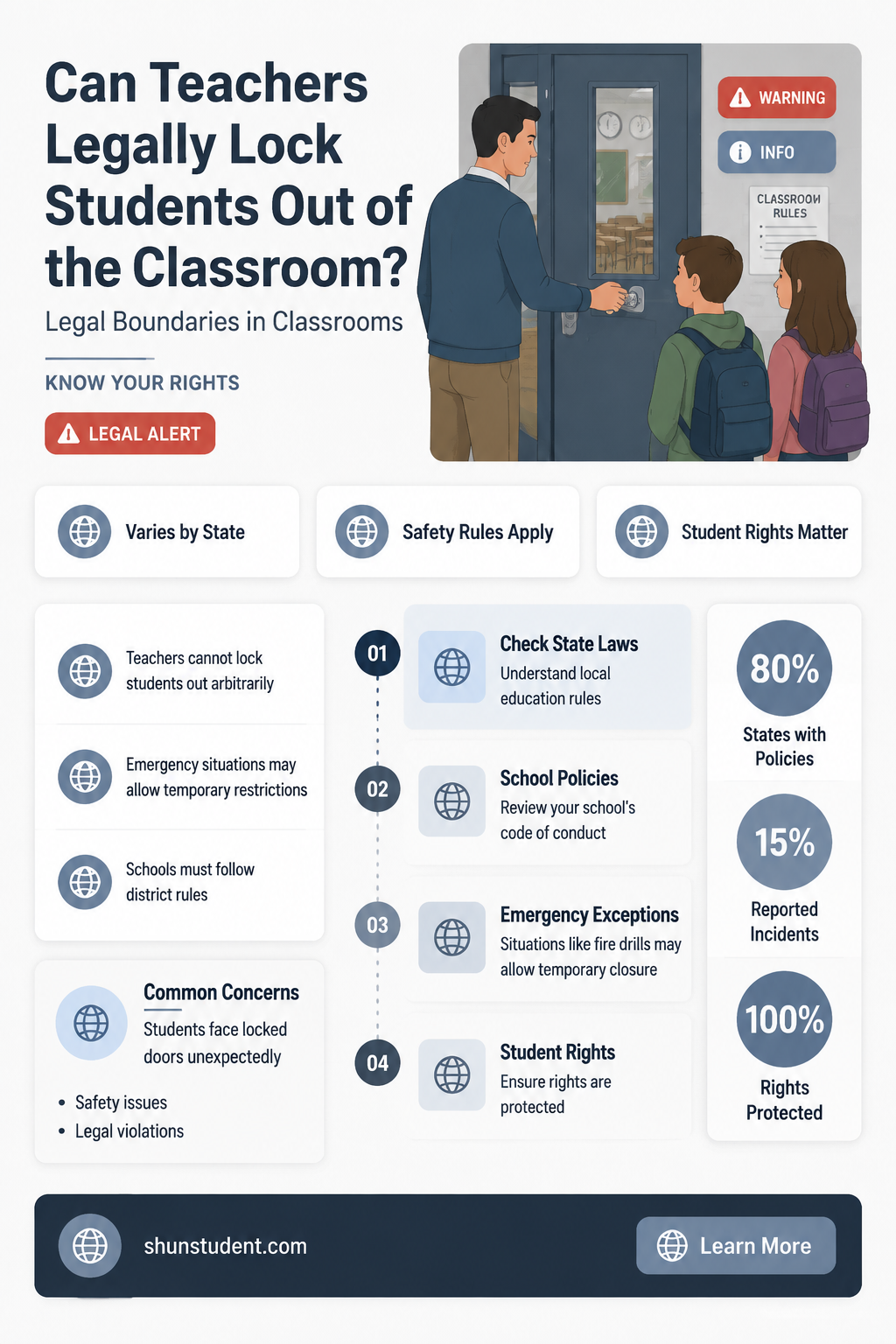 can a teacher lock a student out of the classroom