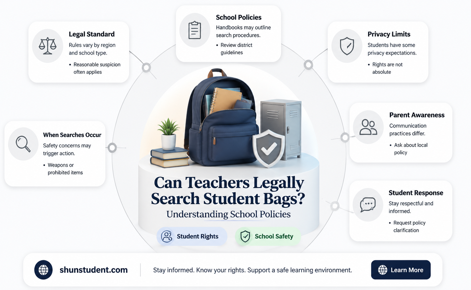 can a teacher legally search a student