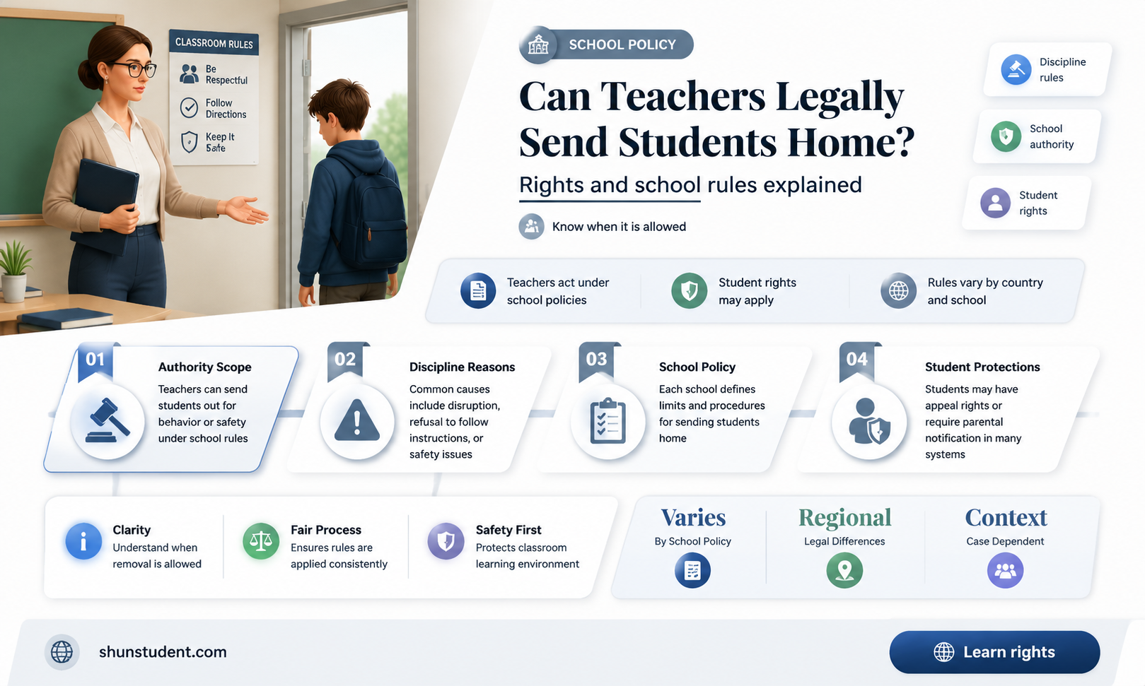 can a teacher send a student home
