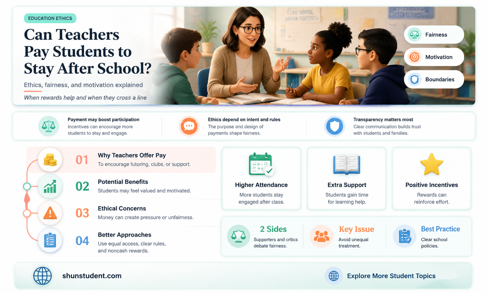can a teacher give students money to stay afterschool