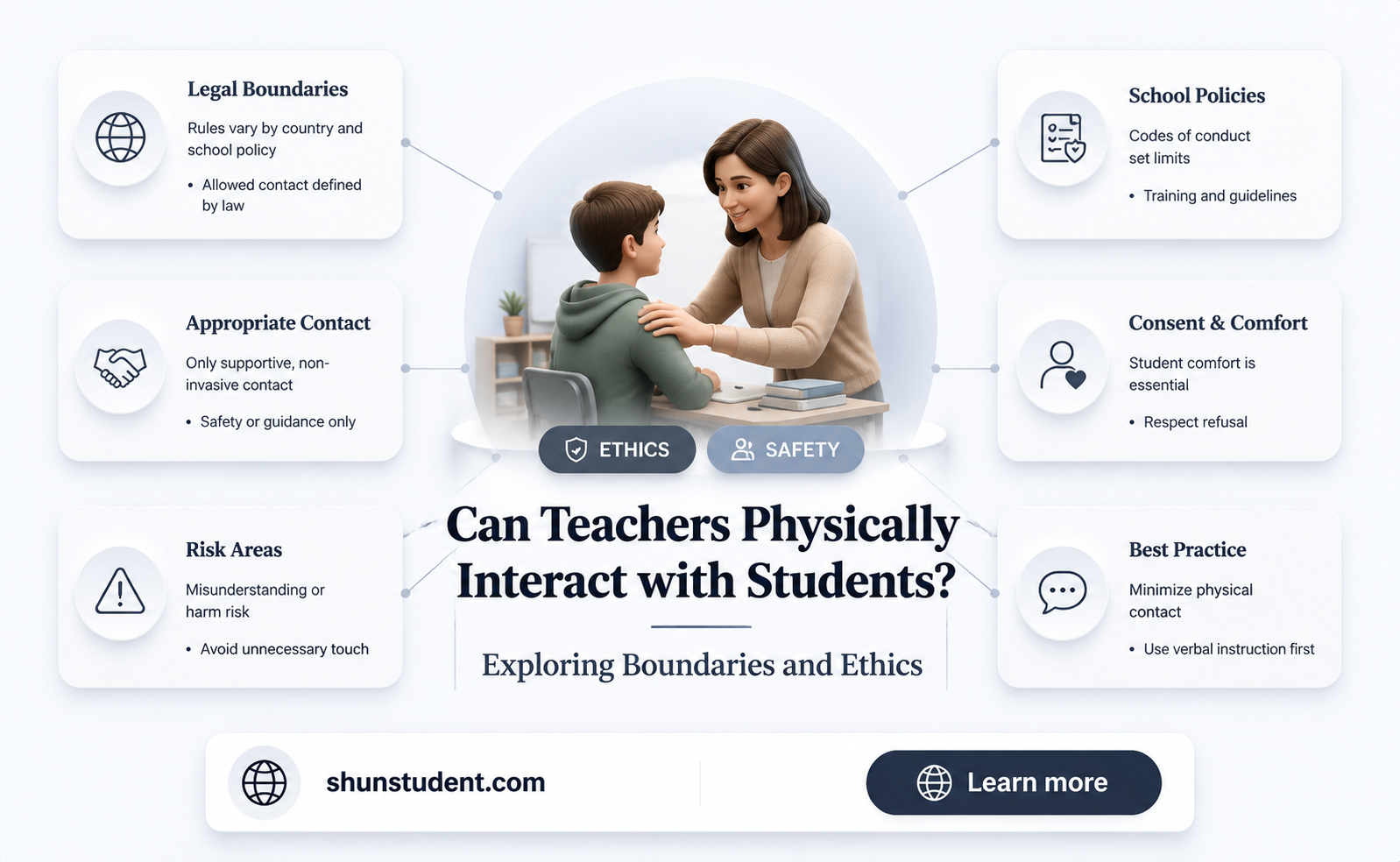 can a teacher touch a student