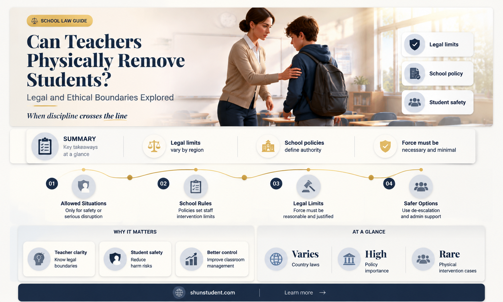 can a teacher physically remove a student