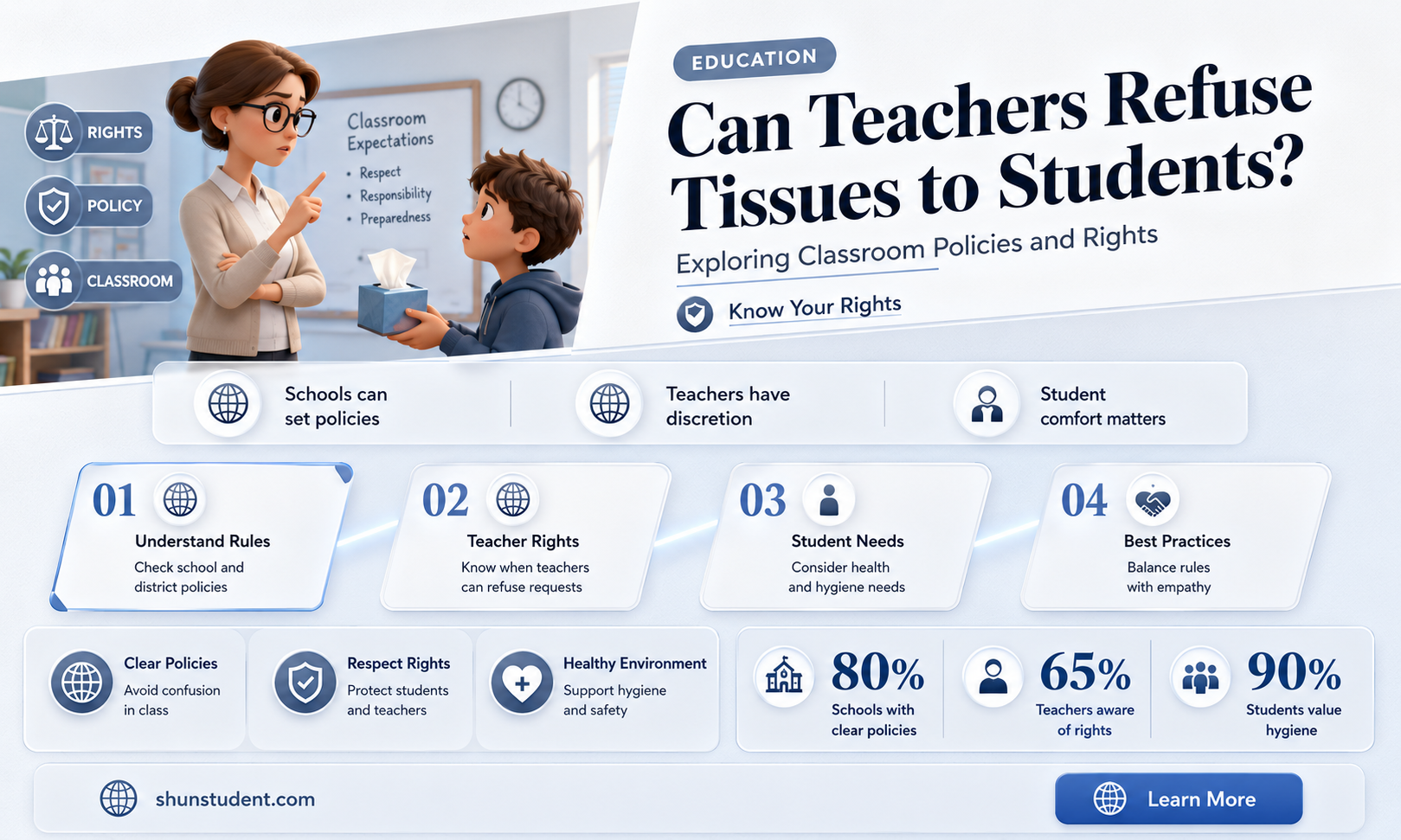 can a teacher deny a student tissues