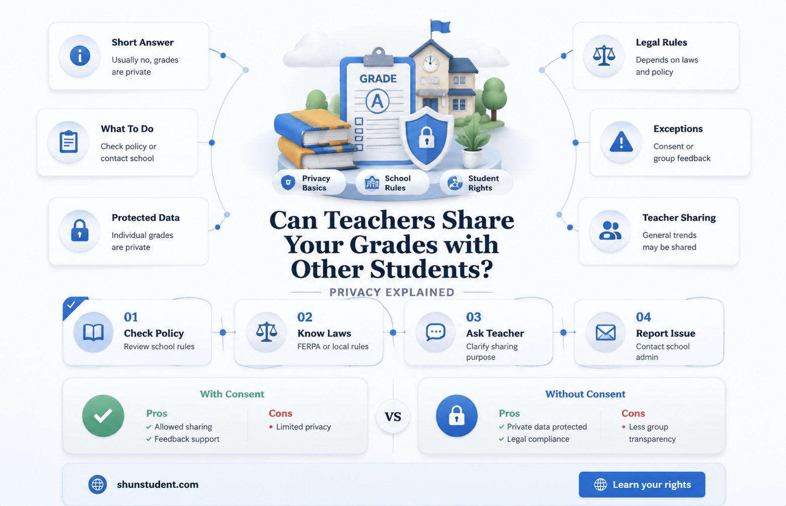can a teacher tell other students your grades
