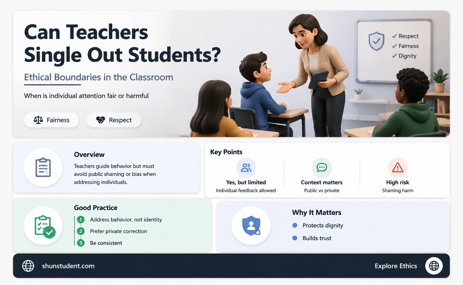 can a teacher single out a student