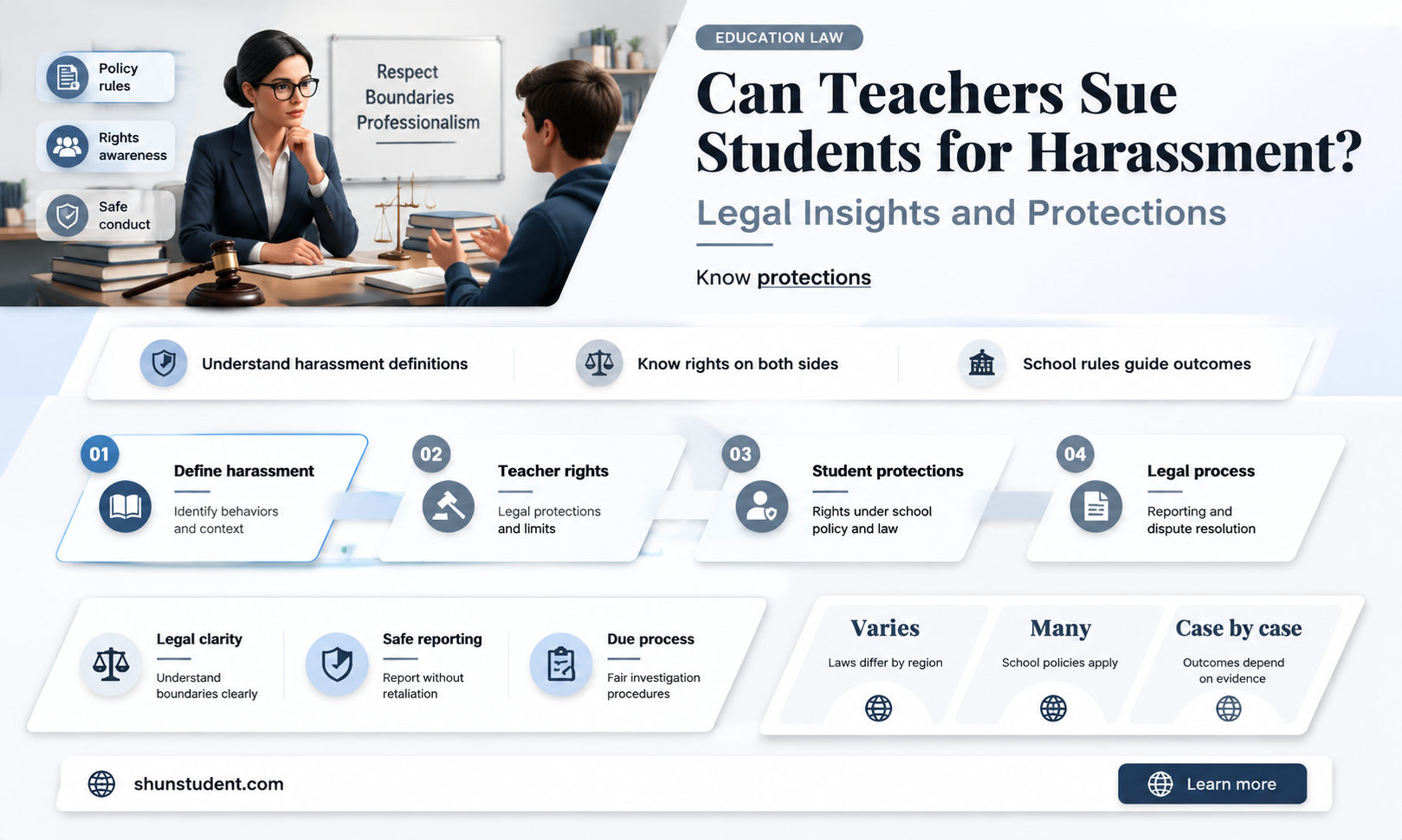 can a teacher sue a student for harassment
