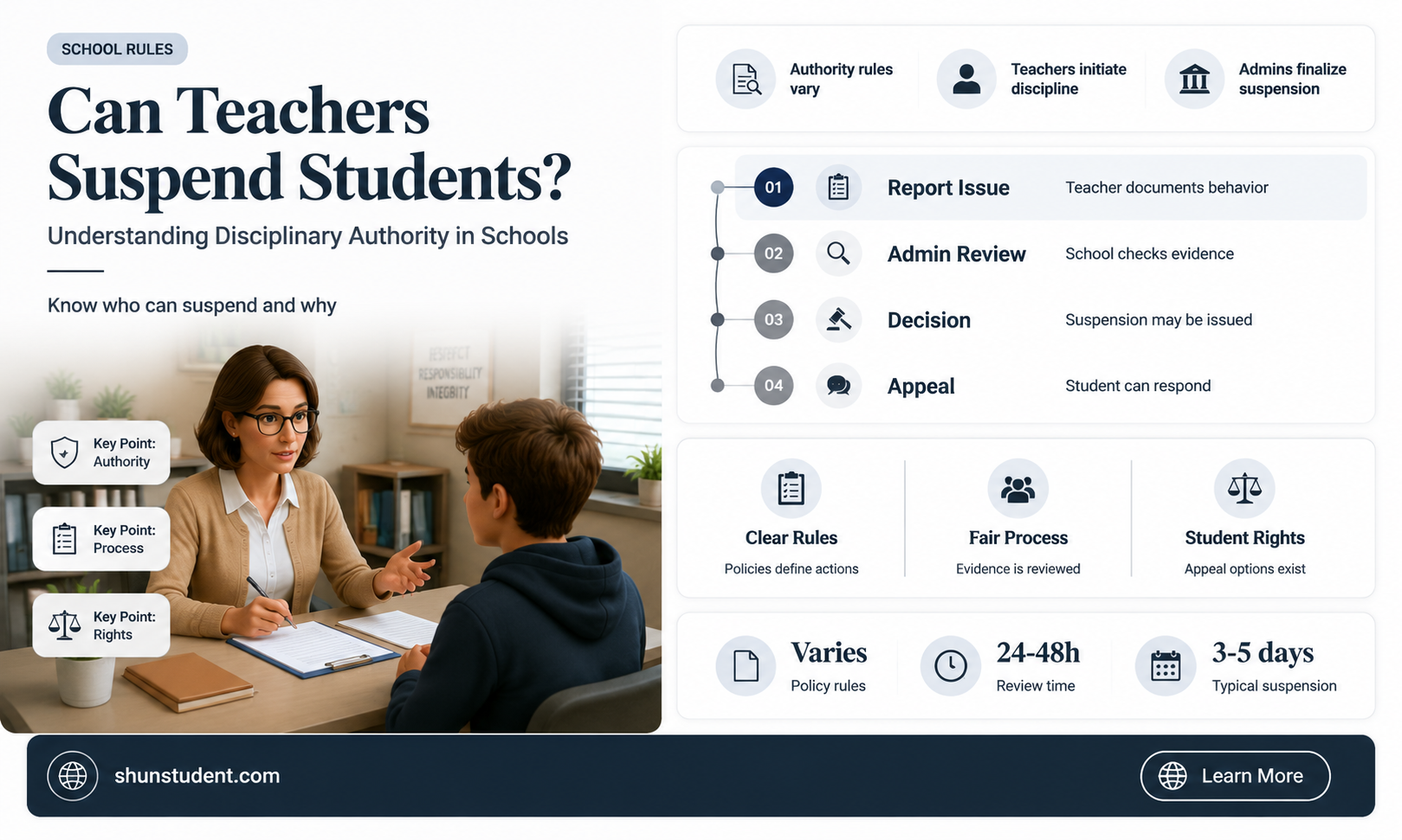 can a teacher suspend a student