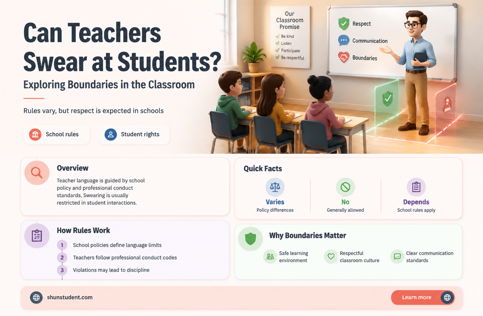 can a teacher swear at a student